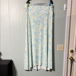 LuLaRoe A-Line Blue and Yellow Maxi Skirt